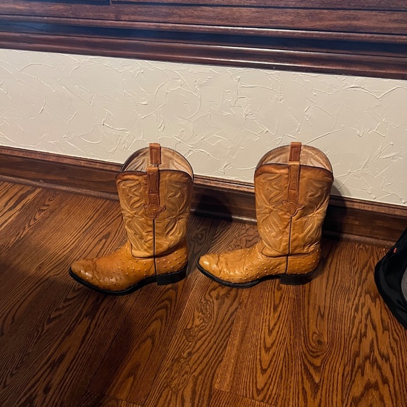 Ostrich Skin Cowboy Boots - Picture 2 of 5